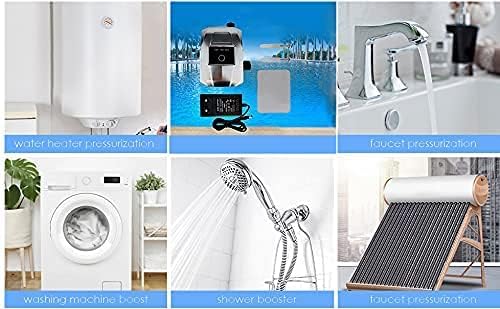 SHYLIYU Solar Boosting/Booster Pump 24V DC Household Hot & Cooling Water 150W Automatic Portable Shower Pump Max Lift Height 82ft/25m 45L/min(11GPM) ½ Bathroom Pump with Automaticly Flow Switch