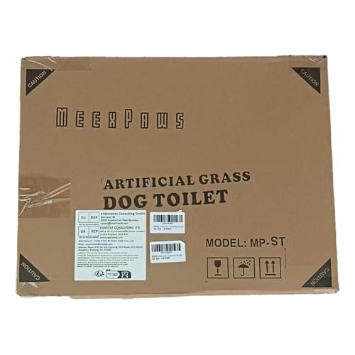 MEEXPAWS Dog Grass Pee Pads for Dogs with Tray | Extra Small 17 x 13 in for Puppy Less Than 6 lbs | 2× Dog Artificial Grass Pads Replacement | Rapid Drainage | Indoor Litter Box | Hemmed Edge