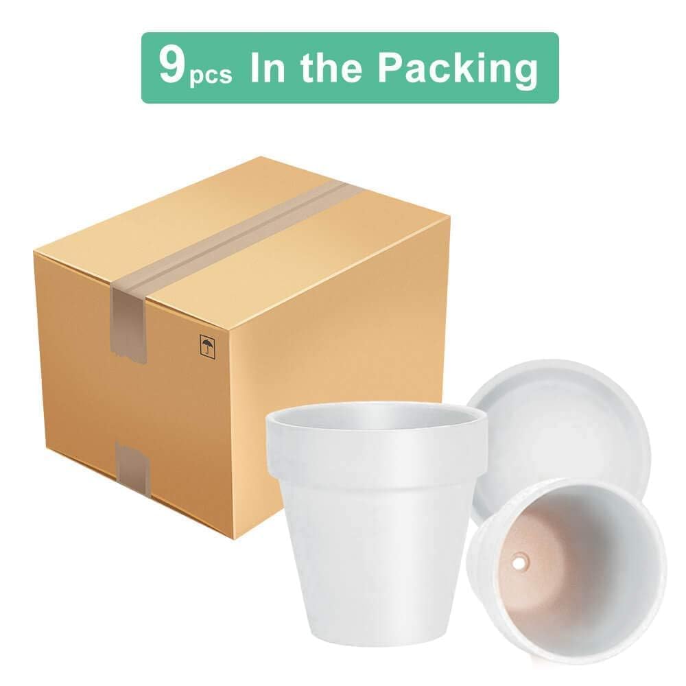 3 Inch White Clay Pot for Plant with Saucer - 12 Pack Small Terra Cotta Plant Pot with Drainage Hole, Flower Pot with Tray, Terracotta Pot for Indoor Outdoor Plant
