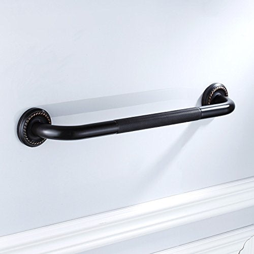700Brass 40cm Grab Bar Featuring Anti-Slip Handrail, Solid Brass, Oil Rubbed Bronze, Heavy-Duty Construction Armrest, Bathroom Bathtube Shower Safety Rail