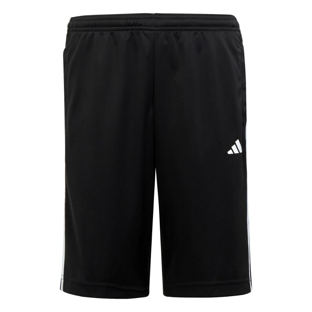 adidas Unisex-Kids Train Essentials 3-Stripes Shorts, Black/White, X-Large