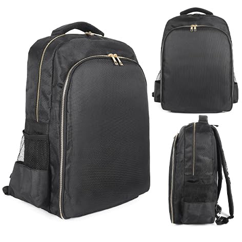 AIHOPESTO Barber Travel Backpack (Black, 17.7 x 12.6 x 7.5 inches), Air Cushion Design, Waterproof, High Capacity for Clippers and Supplies, Black, 17.7" x 12.6"x 7.5", Backpack,travel