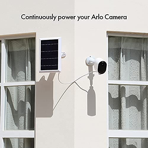 Wasserstein Solar Panel with Outdoor Magnetic Charging Cable (13.1ft) - Compatible with Arlo Ultra/Ultra 2/Pro3/Pro4 & Arlo Floodlight ONLY(3-Pack, White)-(Camera NOT Included)