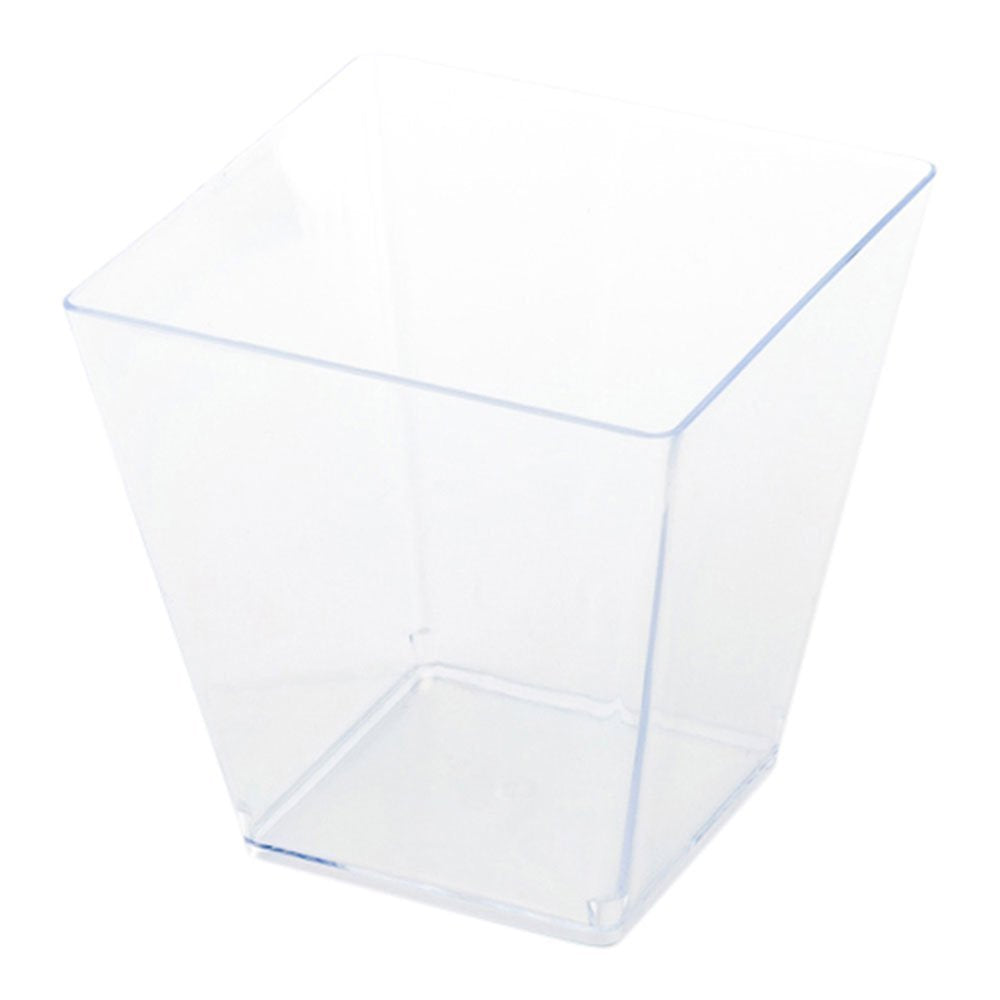 Restaurantware-8 Ounce Large Kova Cups, 100 Disposable Dessert Tumbler - Lids Sold Separately, Sturdy, Clear Plastic Appetizer Cups, For Mousse, Layered Cakes At Catered Events