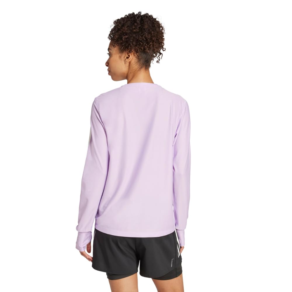 adidas Women's Own The Run Long Sleeve T-Shirt, Powder Plum, X-Large