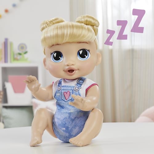 Baby Alive Crawl 'n Play Harper Hugs Electronic Crawling Baby Doll Set, Blonde Hair, Kids Toys for Girls & Boys 3 Years & Up, 10.75 Inches/27 cm