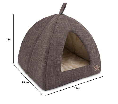 Best Pet Supplies Pet Tent-Soft Bed for Dog and Cat by Best Pet Supplies, X-Large Brown Linen