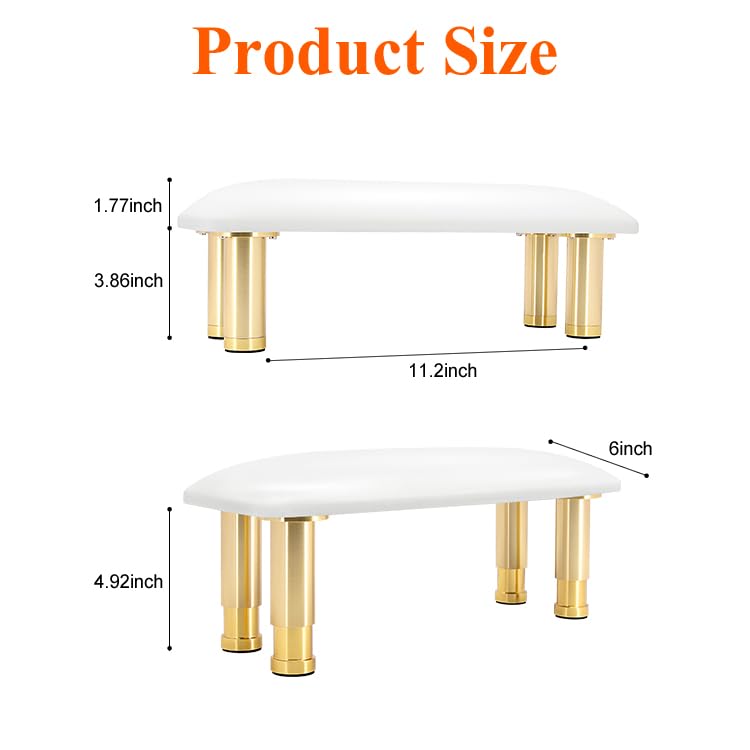 Arm Rest for Nails Tech, Adjustable Height, Nail Arm Rest Manicure Hand Rest Stand with Non-Slip Aluminum Alloy Legs, HR601
