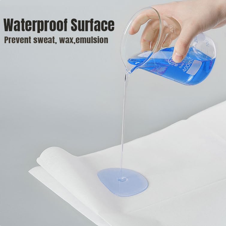 100 Pcs Massage Table Sheets Disposable Bed Sheet 31"x71" - Non Woven Frabic Waterproof Table Bed Covers for Spa, Waxing, Tattoo & Beauty Salon (Blue)