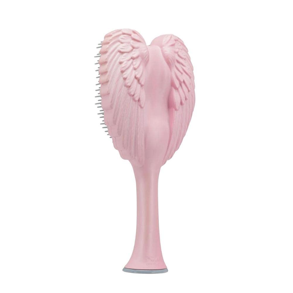 Detangling Hair Brush - Anti Static Angel Wing Hair Brush with Soft & Flexible Bristle for Straight & Wavy Hair - Tangle Angel Hair Detangler Brushes for Blow Drying & Shower - Matt Satin Pink