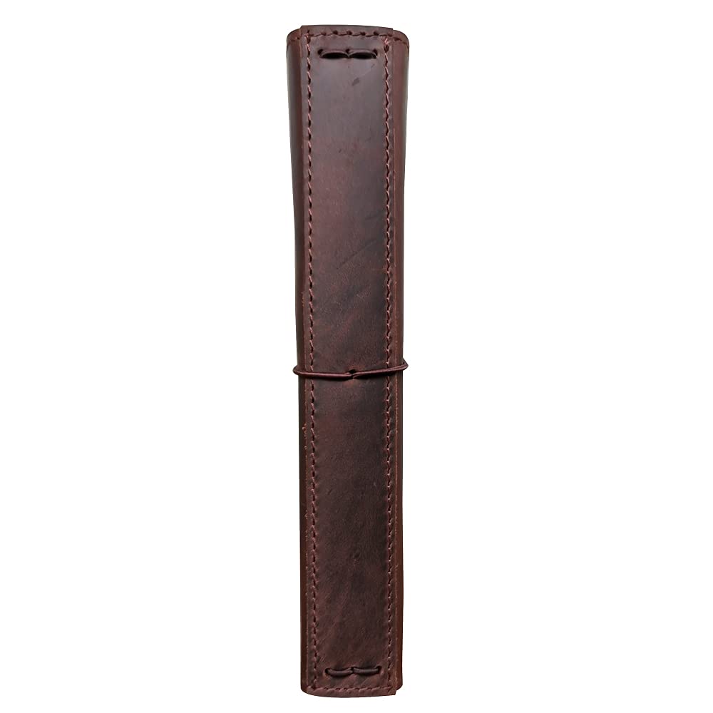Travelers Notebook Cover with Inner Pockets, Card Slots and Pen Holder, A5 Size, Dark Brown