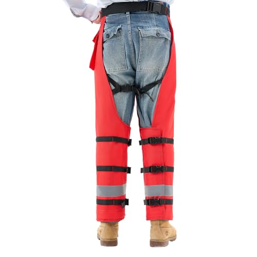 VEVOR Apron Style Chainsaw Chaps, Class D, 8 Layers Chainsaw Pants with Adjustable Belt & Gear Pocket, Chain Saw Chaps for Men/Women, Chainsaw Safety Equipment for Loggers Forest Workers, Medium