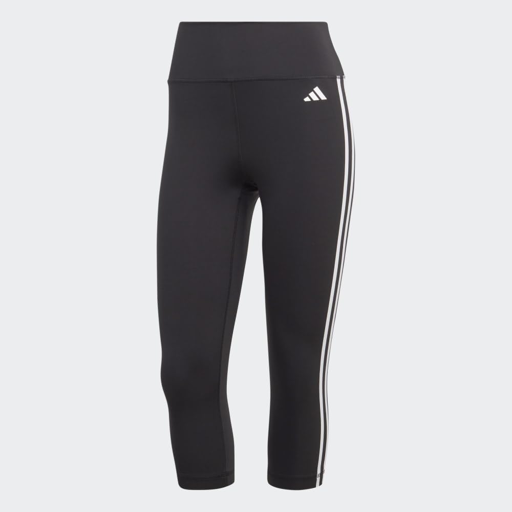 adidas Womens ADIDAS Training Essentials 3-Stripes HIGH Waisted 3/4 Black XS