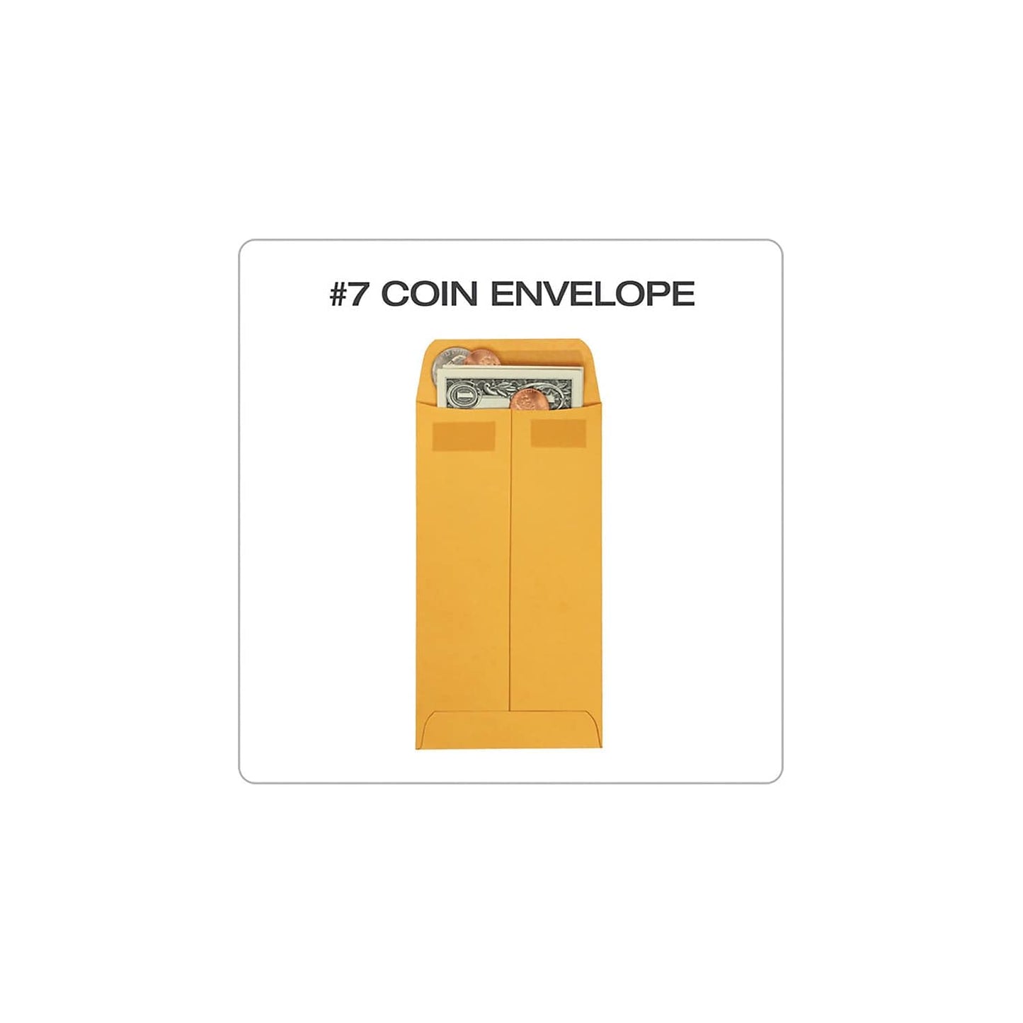 Quality Park Envelopes, #7 Coin and Small Parts, Self-Seal, Brown Kraft, 24 lb, 3-1/2" x 6-1/2", Holds Keys, Coins, Gift Cards, Seeds, 500 Per Box, for Home, Office, and Garden Use
