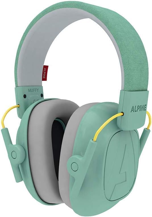 Alpine Muffy - Noise Cancelling Headphones for Kids - CE & ANSI Certified - Earmuffs for Autism - Kids Ear Protection for Sensory & Concentration Aid - Mint