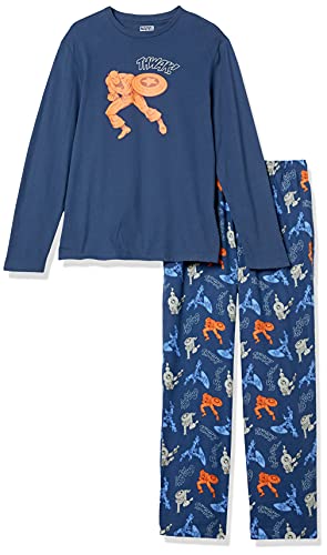 Amazon Essentials Men's Disney Star Wars Marvel Flannel Pajama Sleep Set, 2-Piece Marvel Captain America, Medium