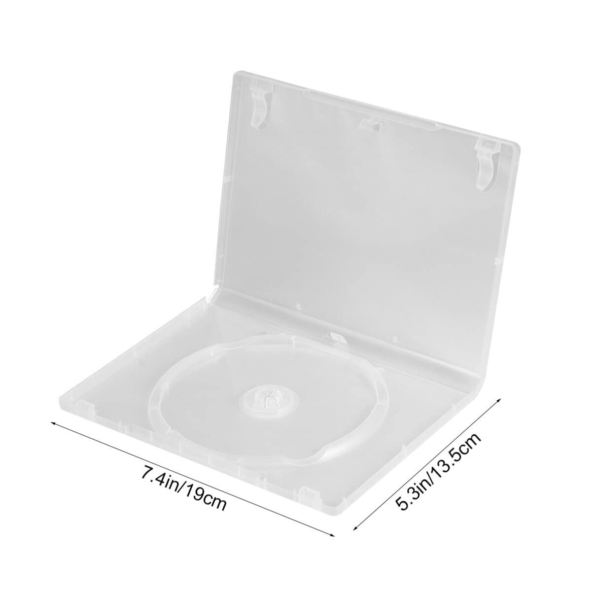 Hemobllo 6-Pack Clear CD/DVD Storage Cases 19x13.5x1.4 cm PP – Holds 15 Discs Each, Label Window for Quick ID, Slim Portable Organizer for Travel, Car & Home Media Libraries