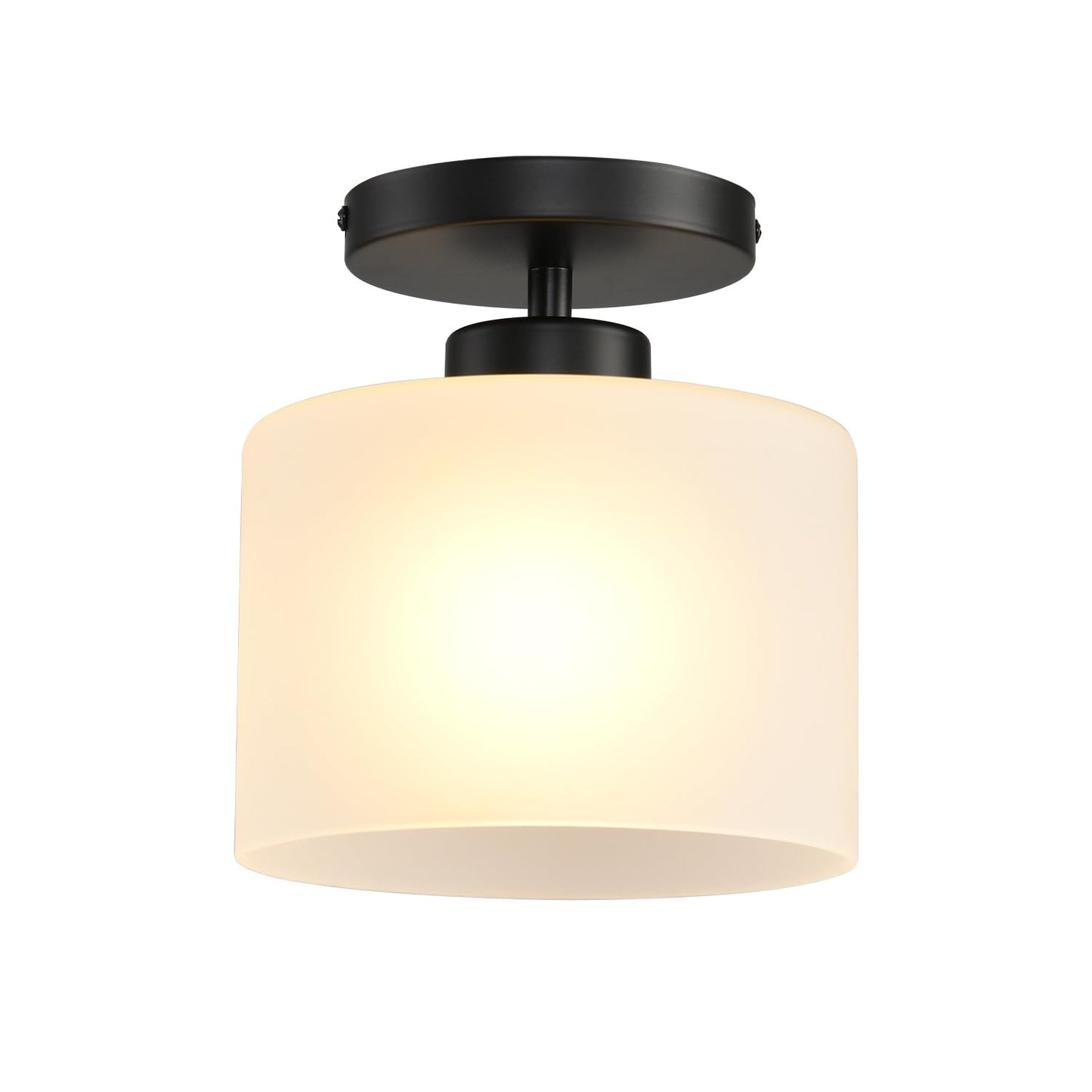 Semi Flush Mount Ceiling Light, Modern Kitchen Lighting Fixtures Ceiling, Rustic Ceiling Light Fixtures, Ceiling Lights with Glass Shade for Hallway Foyer Entryway Bedroom