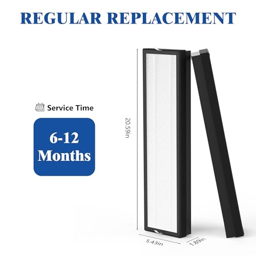 3 Packs H13 True HEPA Replacement Filter Compatible with Air Genius/AirGenius 3 5 6 Series HFD300, HFD310, HFD314, HFD320, HD320, HFD323-TGT, HFD324, HFD360B Air Purifi-ers, Upgraded Version