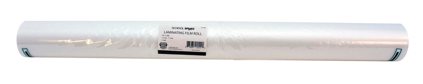 School Smart - 1277258 Laminating Film 1.5 Mil Roll - 25 inch x 200 Foot - 1 inch Core