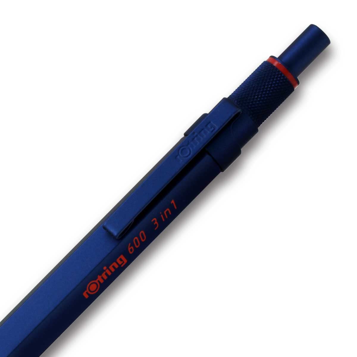 Rottling Multi-Pen, Iron Blue, 600, 3-in-1, 2159367 rOtring Mechanical Pencil, Premium Writing Tool, Stationery, Made in Germany, Drafting Pen, Professional Ballpoint Pen