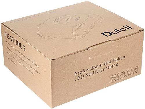 Professional 54W Nail Dryer,Dulcii UV/LED Gel Polish Smart Auto-sensing Nail Curing Lamp-36 LED Beads-Double Light Source(365 + 405nm)-Salon Level