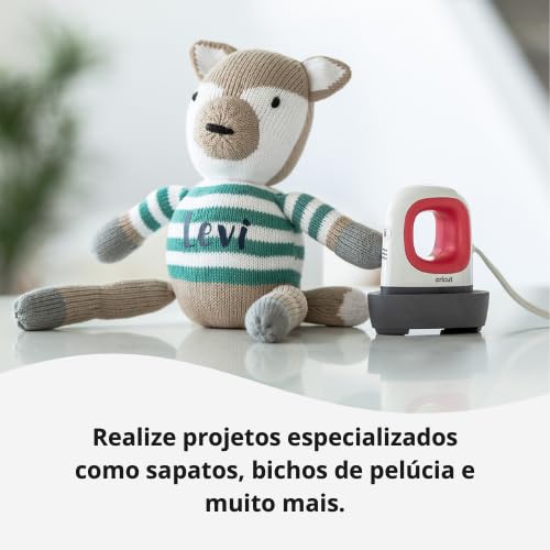 Cricut EasyPress Mini Heat Press for Pressing Small Objects like Shoes, Stuffed Animals, Hats & More, 3 Heat Settings & Precision Tip, Ceramic-Coated Heat Plate, Compact & Lightweight, Raspberry