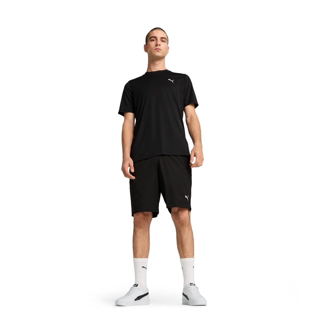 PUMA Men's Essentials Woven 9" Shorts, Puma Black Ss25, Small