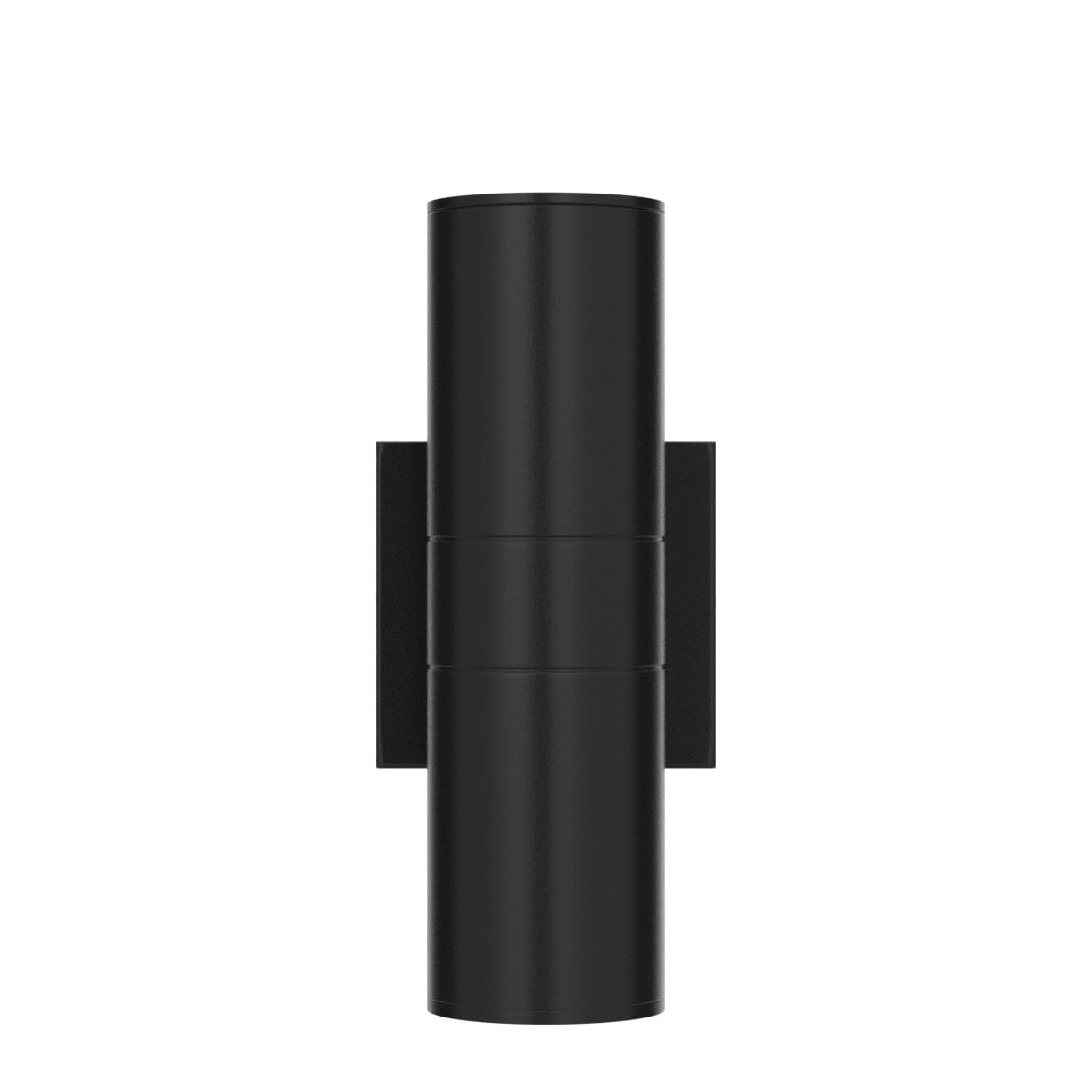 DAKAFUL Outdoor Wall Lights 2Pack, Integrated LED Cylinder Up Down Lights, 12W 2700K Modern Aluminum Outdoor Light, Waterproof Exterior Wall Light for Porch Patio Door(Matte Black)