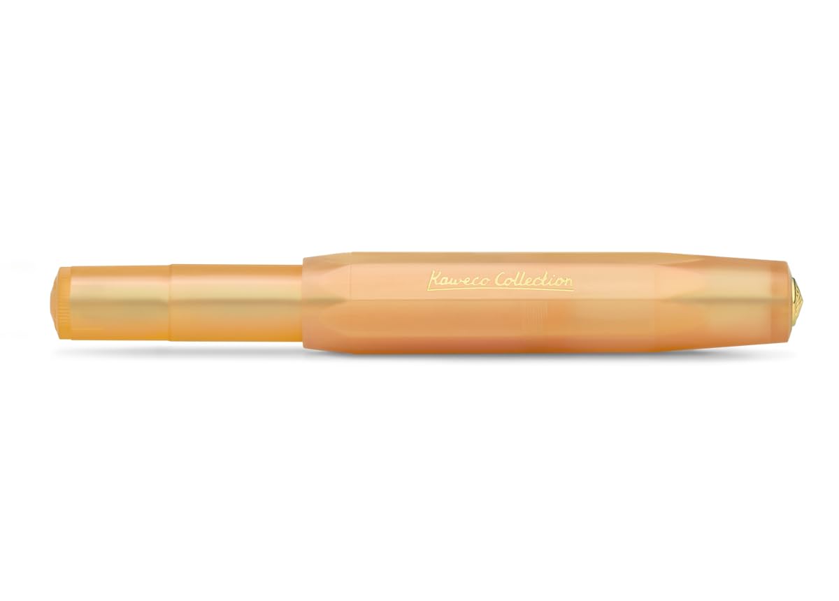Kaweco COLLECTION Fountain Pen Apricot Pearl, Fine Nib Sport Octagonal Clip Gold, 1 Count (Pack of 1), 11000215