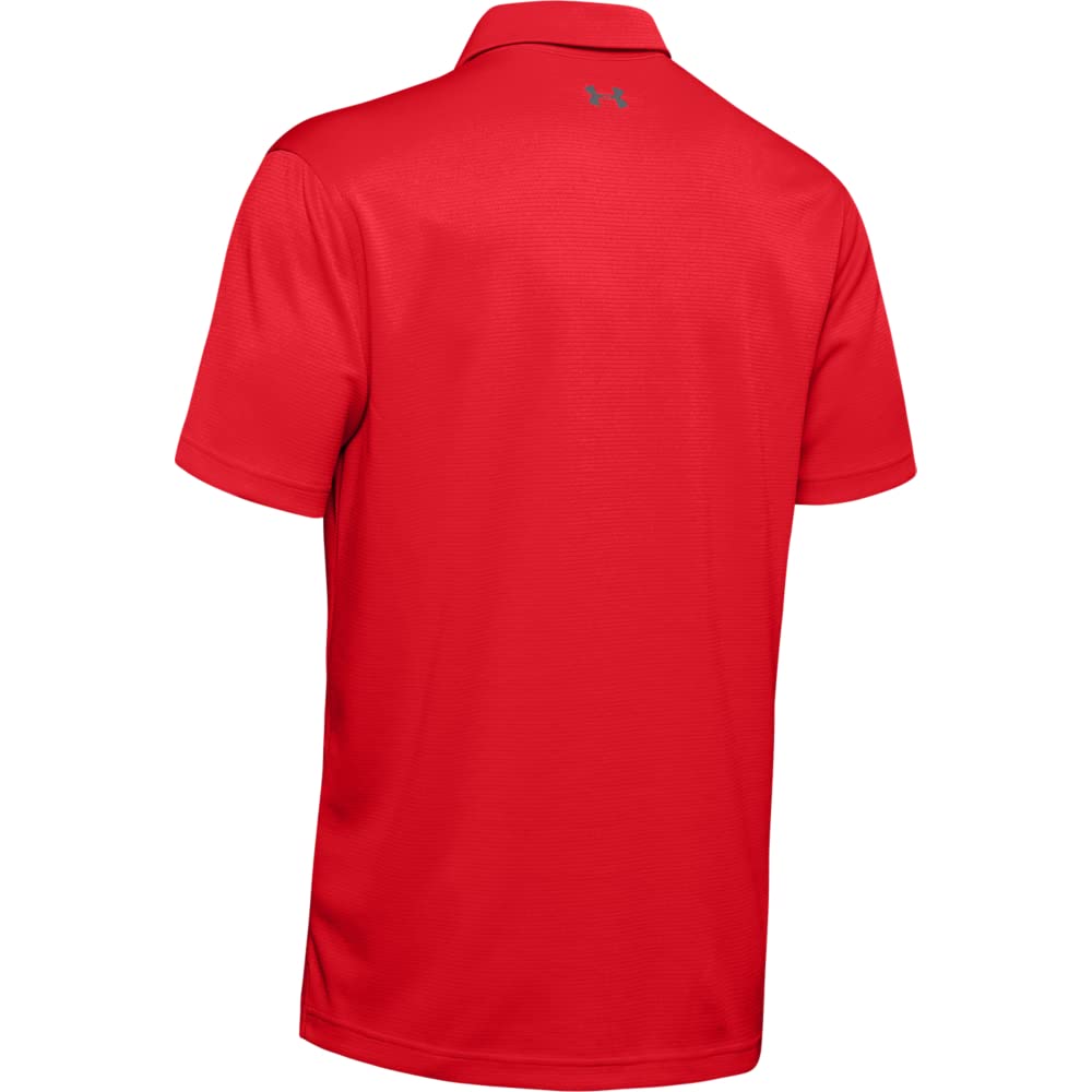 UNDER ARMOUR mens Tech Golf Polo ,Fresco Blue (481)/Pitch Gray,Small