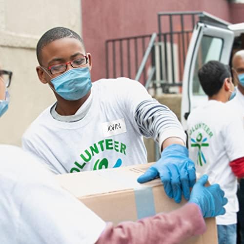 AVERY Flexible Name Badges for Laser and Inkjet Printers, 3-3/8" x 2-1/3", Matte White, Rectangle, 400 Pack (5395)
