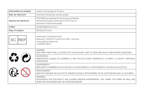 Braiding Hair Rack Standing for Braiding Hair,144 Pegs Adjustable Height,Braid Rack Standing,Braid Rack for Braiders Stylists, black