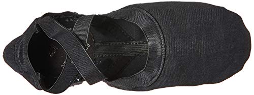 BLOCH Dance Men's Synchrony Split Sole Stretch Canvas Ballet Slipper/Shoe, Black, 10.5