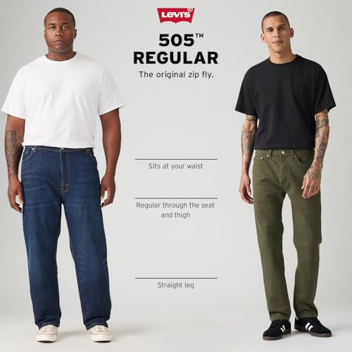 Levi's Men's 505 Regular Fit Jean, Rinse, 34x34
