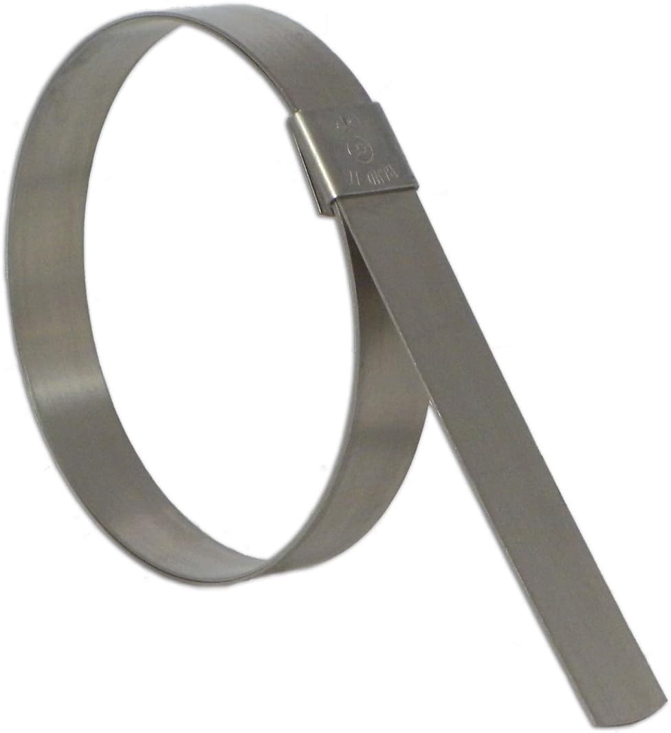BAND-IT CP1699 5/8" Wide x 0.025" Thick 4" Diameter, Galvanized Carbon Steel Center Punch Clamp (25 Per Box)