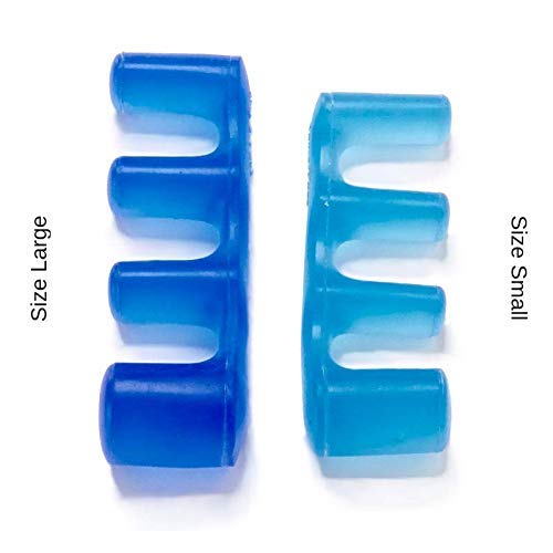 Joy-a-Toes Toe Spreaders, Toe Stretcher & Toe Spacers. ToePal For Yoga. Instant Relief for Toes, Bunion Relief, Hammer Toes , 1 pair - Small Blue