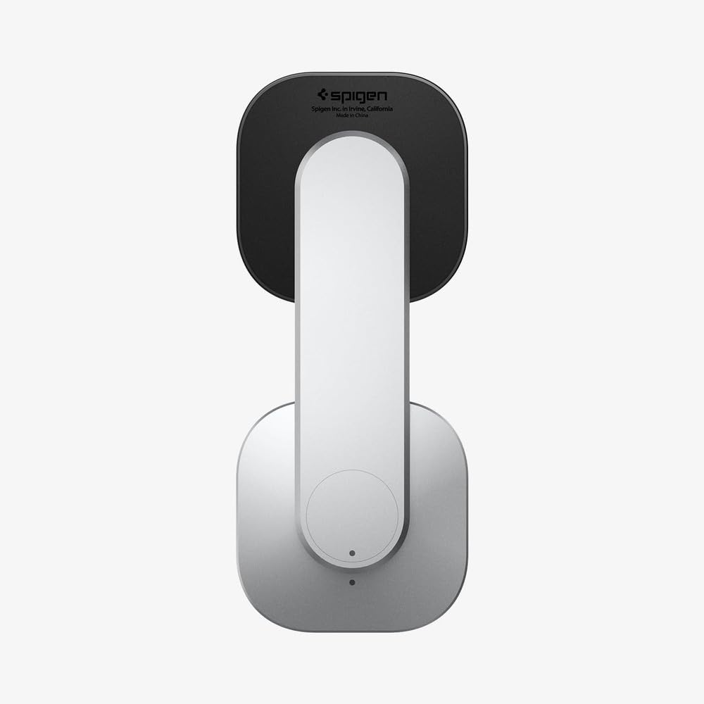 Spigen for MagSafe Mount, Compatible with iPhone 17/16/15/14/13/12, Pixel 10/Pro/Pro XL/Fold, Pixelsnap, AirPods Pro 3/2/1, AirPods 4/3 Magnetic Mounting on Laptops/Monitors - Silver (S312)