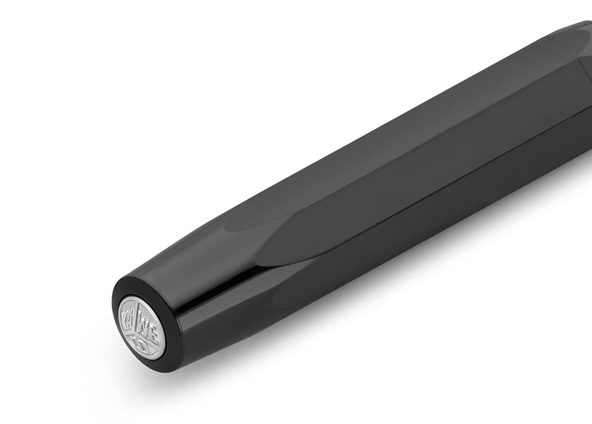 Kaweco SKYLINE SPORT Fountain Pen Black I Premium Fountain Pen for Ink Cartridges I Exclusive Fountain Pen 13 cm I Nib: M (Medium)