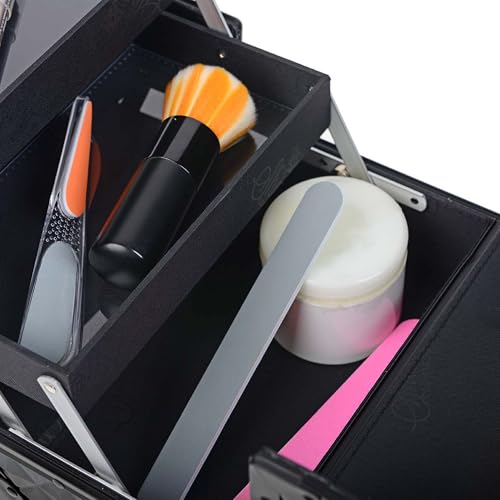 SHANY Mini Makeup Train Case with Mirror - Twilit