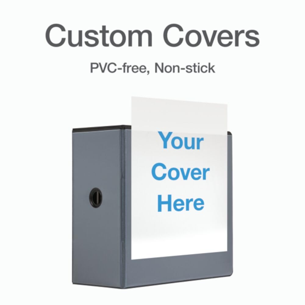 Cardinal Binders ClearVue Heavy-Duty, Locking Slant-D Rings, 6-Inch Spine, Black, 1300-Sheet Capacity, Shelf Pull, Nonstick PVC-Free, Customizable Front/Back/Spine Covers, Professional Storage Binder