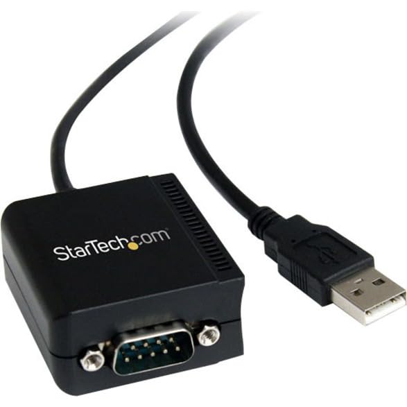 StarTech.com USB to Serial Adapter – 1 Port – USB Powered – FTDI USB UART Chip – DB9 (9-pin) – USB to RS232 Adapter