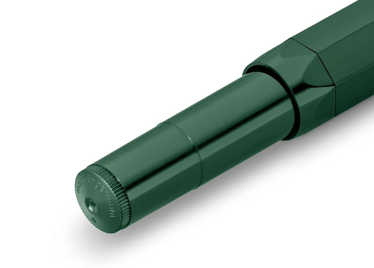 Kaweco CLASSIC SPORT Fountain Pen Green with 23 Carat Gold-Plated Steel Nib and Iridium Tip for Ink Cartridges I Sport Fountain Pen 13 cm I Nib: B (Broad)