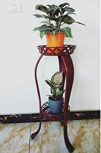 HYDDNice 2-Tier Metal Plant Stand, 32" Black, 2 Pack