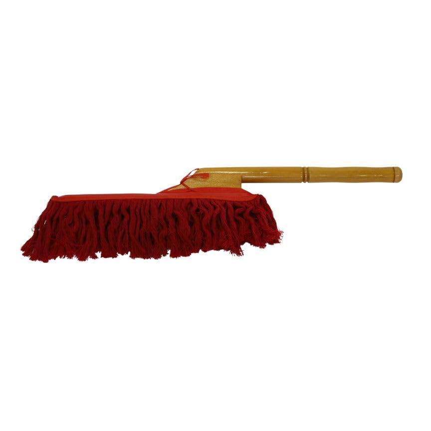 California Car Duster Heritage Edition Wood Handle and Cotton Mop 86242, Red