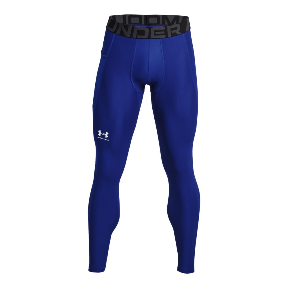 Under Armour Men's HeatGear Leggings, (400) Royal / / White, Small