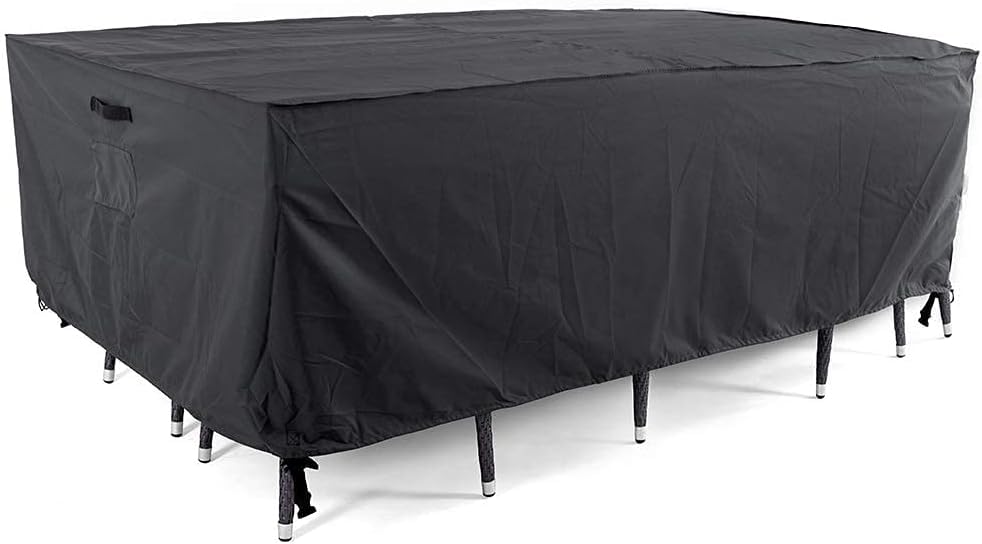Tempera Patio Furniture Cover, Waterproof, Tear-Resistant, UV Resistant Outdoor Square Table, Sofa, Sectional Cover, Space Grey, 64x64 inches