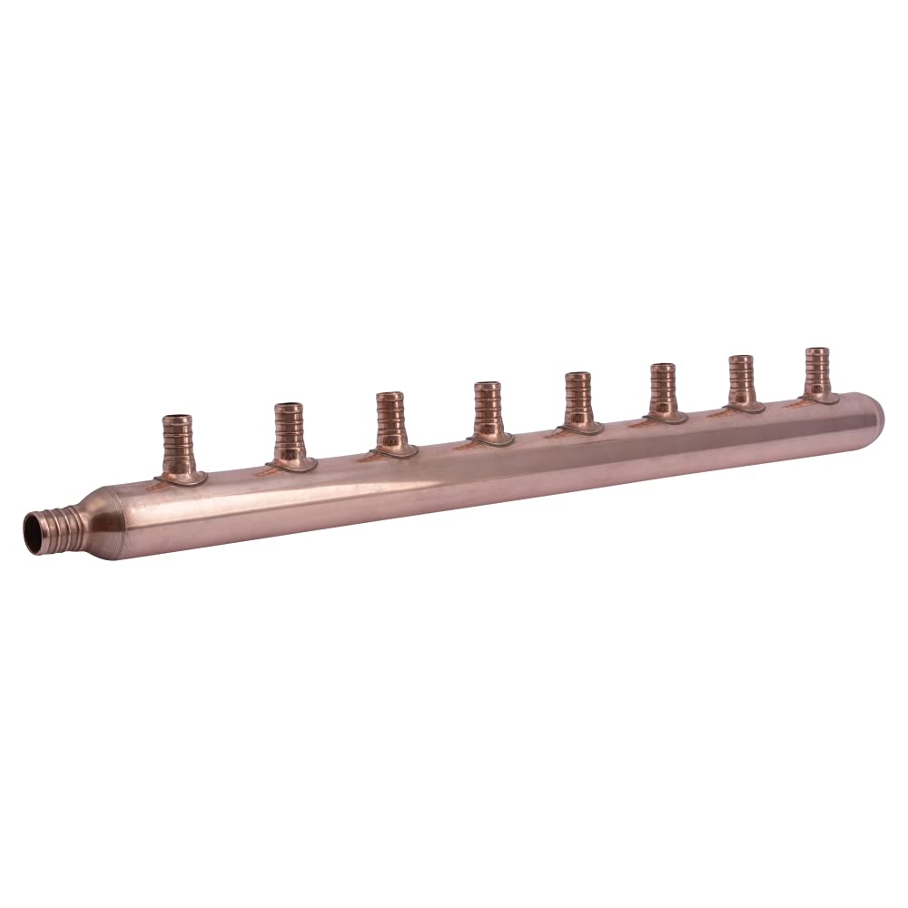 SharkBite 535522 Copper PEX Manifold Crimp Multi Tee, 8 Port Closed