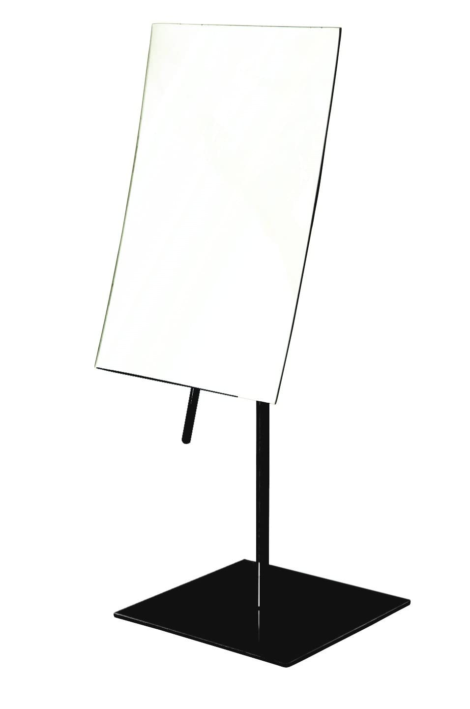JERDON Rectangular Tabletop Vanity Makeup Mirror - 3X Magnification with Black Finish - 5-inch by 8-inch Vanity Mirror - Pivot Adjustment - Model JP358BK