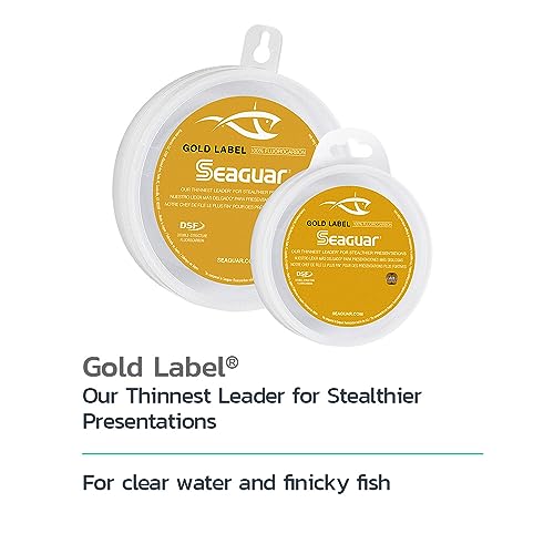 Seaguar, Gold Label Saltwater Fluorocarbon Line, 25 Yards, 30 lbs Tested, .017" Diameter, Gold